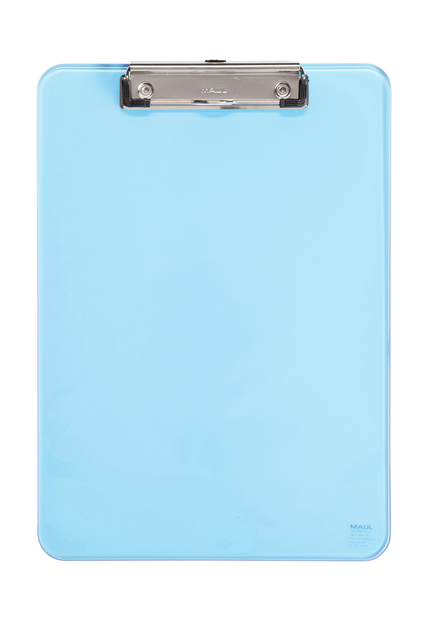 Klembord MAUL A4 staand transparant PS neon blauw afbeelding