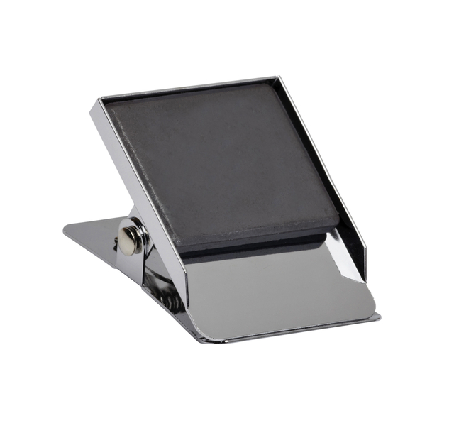 Papierklem MAUL magnetisch vierkant 40mm zilver — Foto 2 van 2