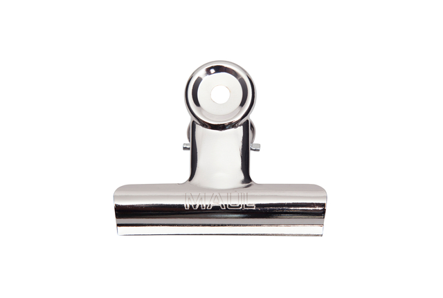 Papierklem MAUL Bulldog 70mm capaciteit 40mm zilver 5 stuks afbeelding