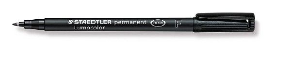 Viltstift Staedtler Lumocolor 318 permanent F zwart afbeelding