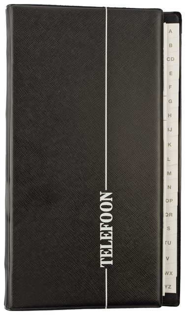 Telefoonalbum Kangaro 215x130mm A-Z 4-rings zwart afbeelding