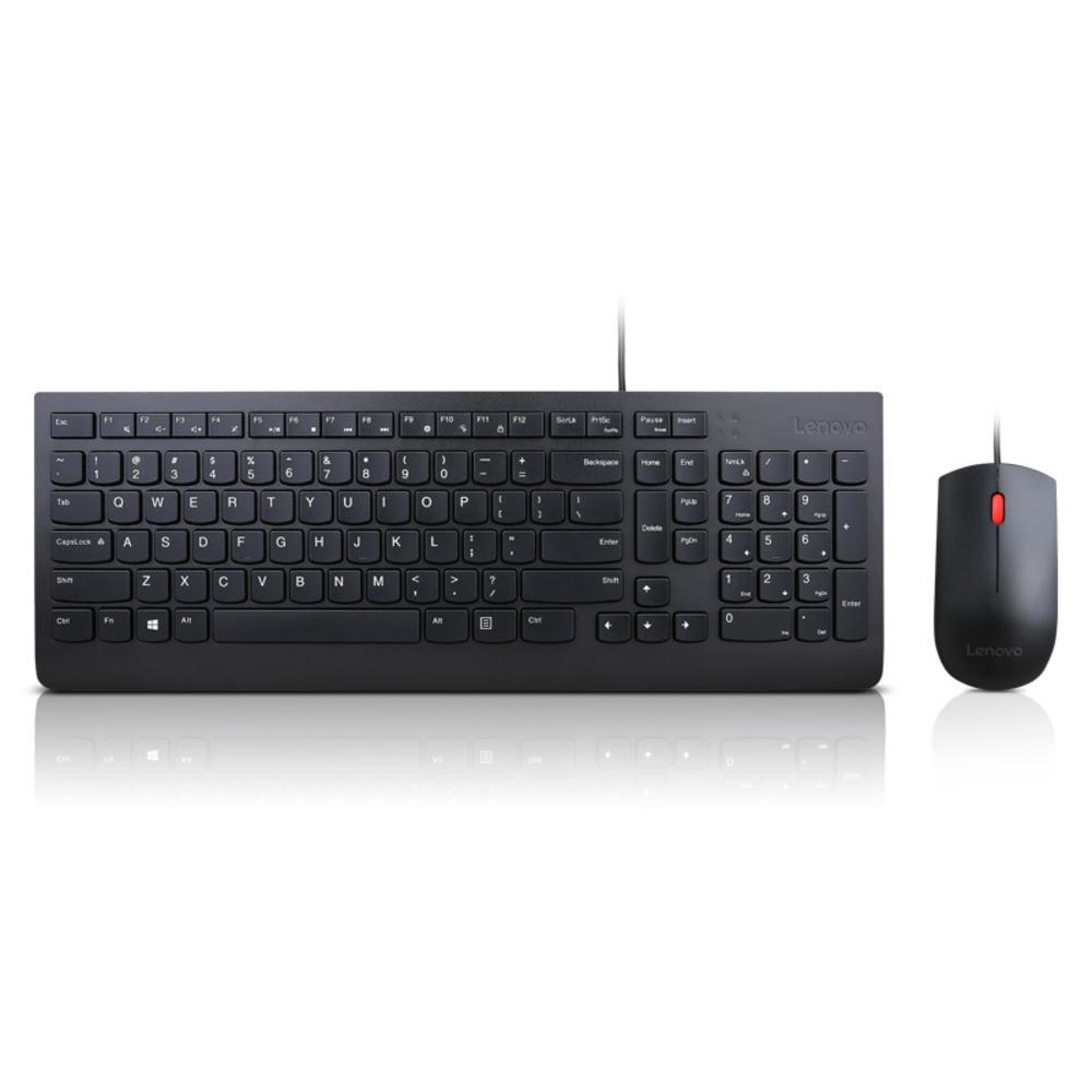 Lenovo 4X30L79883 toetsenbord Inclusief muis Universeel USB QWERTY Amerikaans Engels Zwart afbeelding
