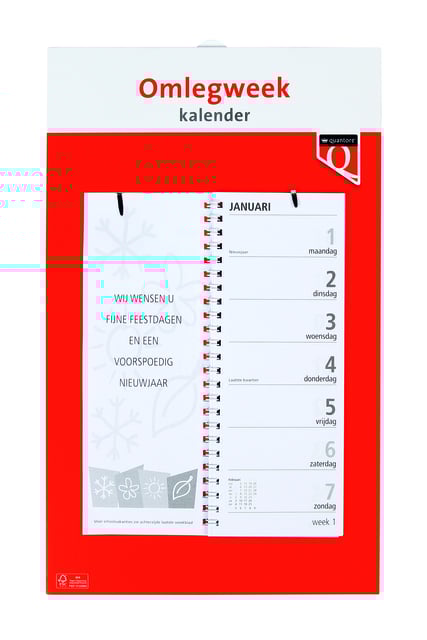Weekomlegkalender 2026 Quantore afbeelding
