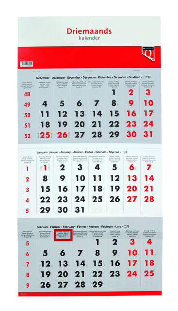 3-Maandskalender 2027 Quantore afbeelding