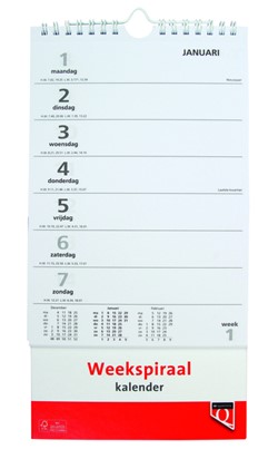 Weekspiraalkalender 2027 Quantore