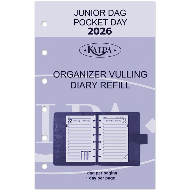 Agendavulling 2025 Kalpa Pocket 1dag/1pagina afbeelding