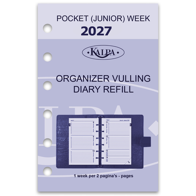 Agendavulling 2027 Kalpa Pocket 7dagen/2pagina's afbeelding