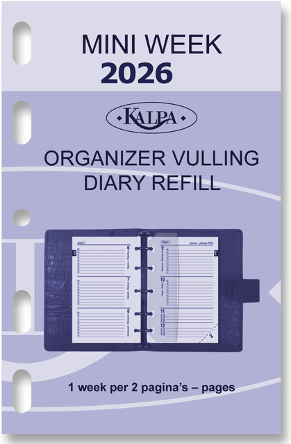 Agendavulling 2025 Kalpa Mini 7dagen/2pagina&apos;s afbeelding