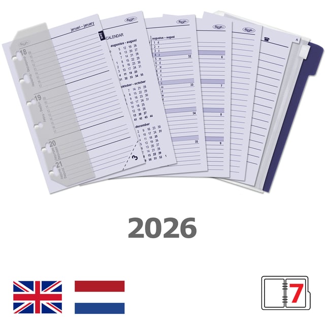 Agendavulling 2025 Kalpa Pocket jaardoos 7dagen/2pagina&apos; afbeelding