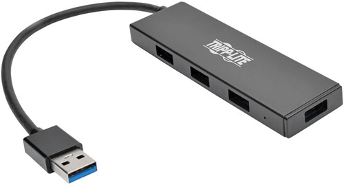 Tripp Lite U360-004-SLIM interface hub USB 3.2 Gen 1 (3.1 Gen 1) Type-A 5000 Mbit/s Zwart
