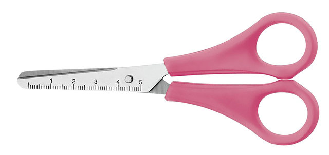 Kinderschaar Westcott 130mm ronde punt roze afbeelding