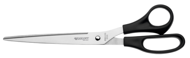 Kantoorschaar Westcott 260mm met kunststof grip rvs afbeelding