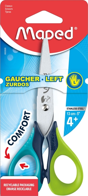 Kinderschaar Maped Sensoft 13cm links assorti afbeelding