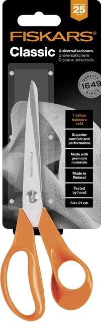 Schaar Fiskars Classic universeel 21cm oranje afbeelding