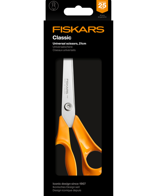 Schaar Fiskars Classic universeel 21cm oranje afbeelding