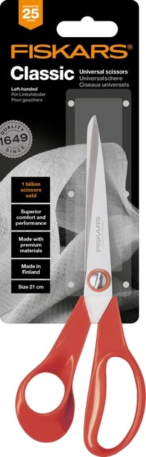 Schaar Fiskars Classic universeel 21cm links rood afbeelding