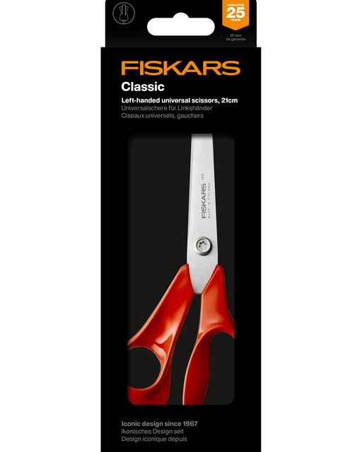 Schaar Fiskars Classic universeel 21cm links rood afbeelding