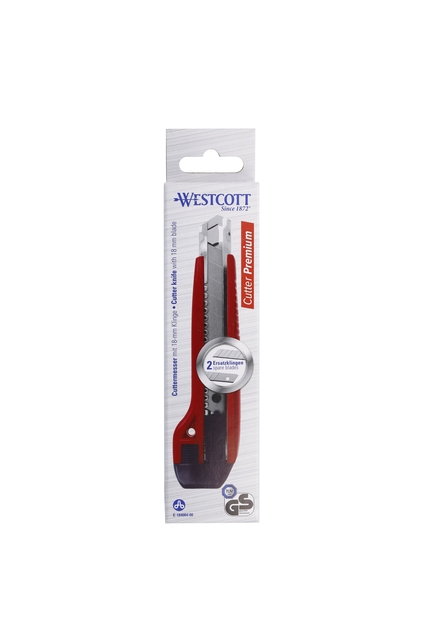Snijmes Westcott premium 18mm met schuifsluiting rood afbeelding