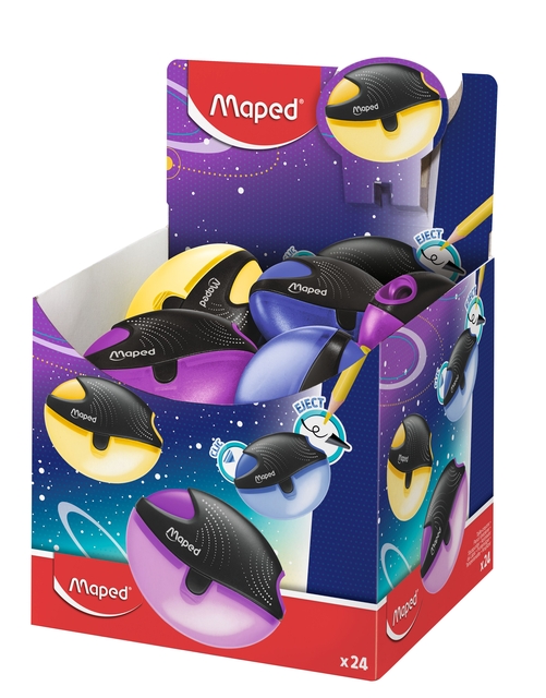 Puntenslijper Maped Galactic 1gaats display á 24 stuks assorti afbeelding