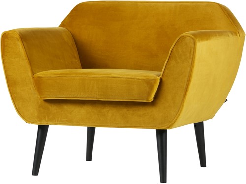 ROCCO FAUTEUIL FLUWEEL OKER