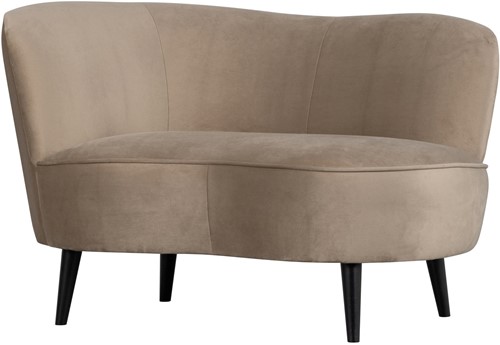 Lounge Fauteuil Sara Links Fluweel Khaki
