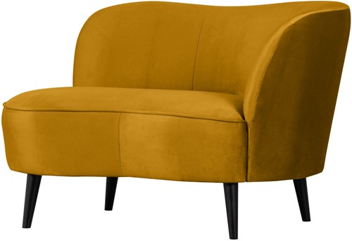 Lounge Fauteuil Sara Rechts Fluweel Oker