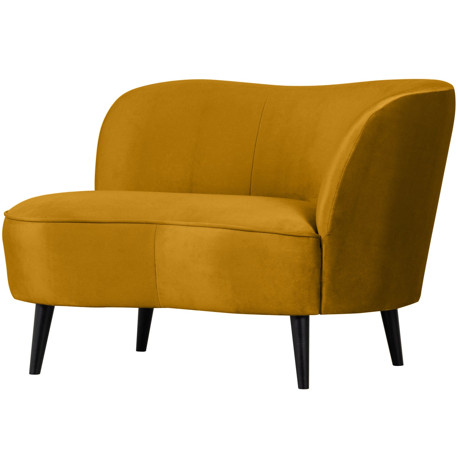 WOOOD Lounge Fauteuil Sara Rechts Fluweel Oker