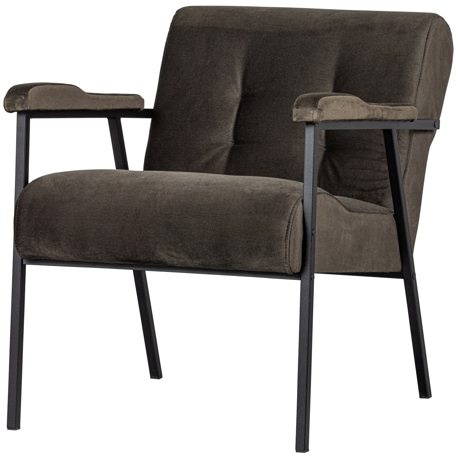 WOOOD Fauteuil Scott Velvet Warm Groen
