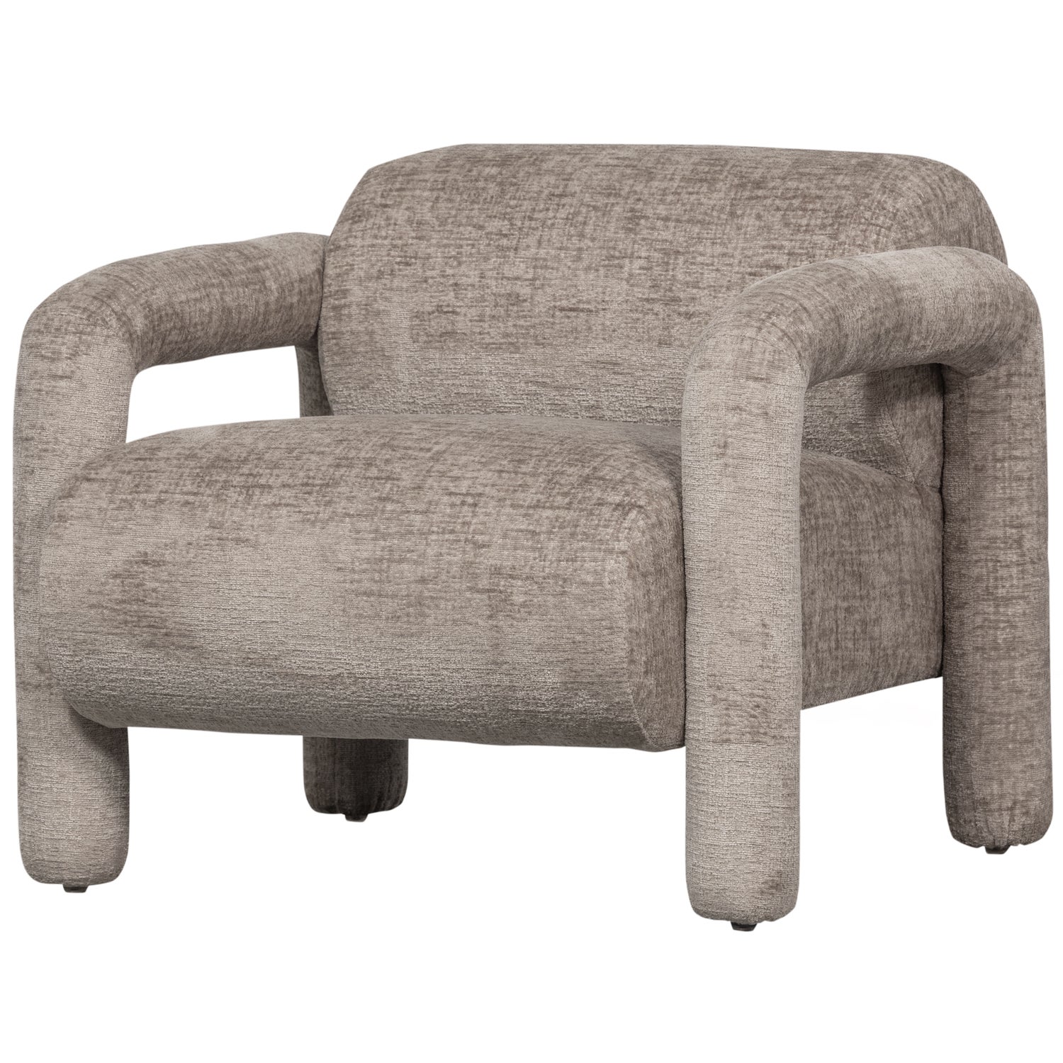 WOOOD LENNY FAUTEUIL IN GROVE TEXTUUR ZAND