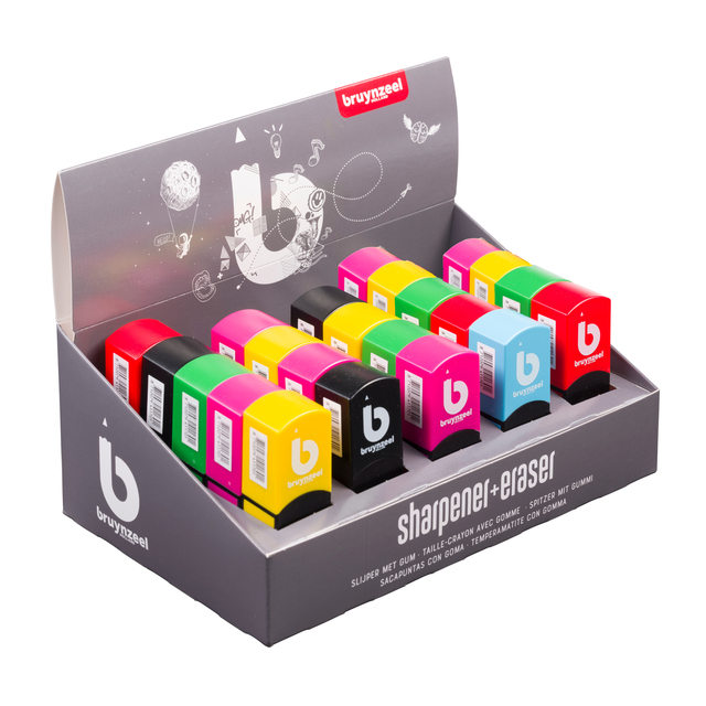 Puntenslijper-gum Bruynzeel Teens assorti