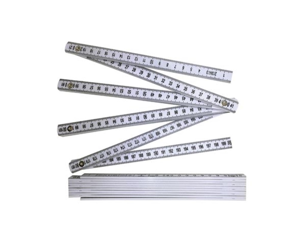 Vouwmeter/duimstok - 2 m - glasvezel afbeelding