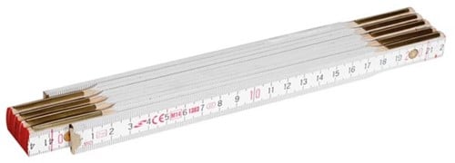 Vouwmeter/duimstok - 2 m - hout