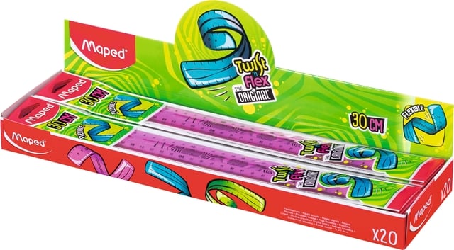 Liniaal Maped Twist &apos;n Flex 30cm assorti afbeelding