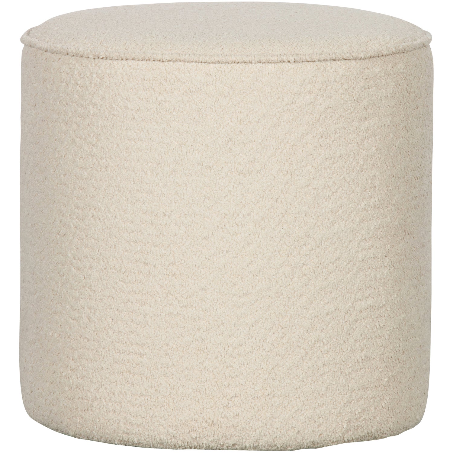 Poef Sara Hoog Boucle Creme 46Xo46 afbeelding