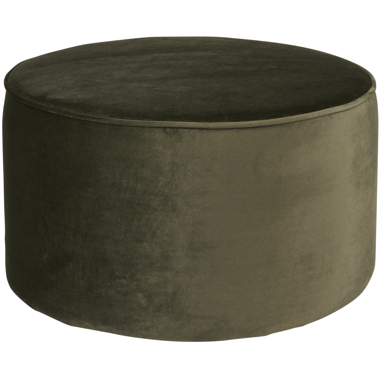 Poef Sara Laag Warm Groen 36Xo60 afbeelding