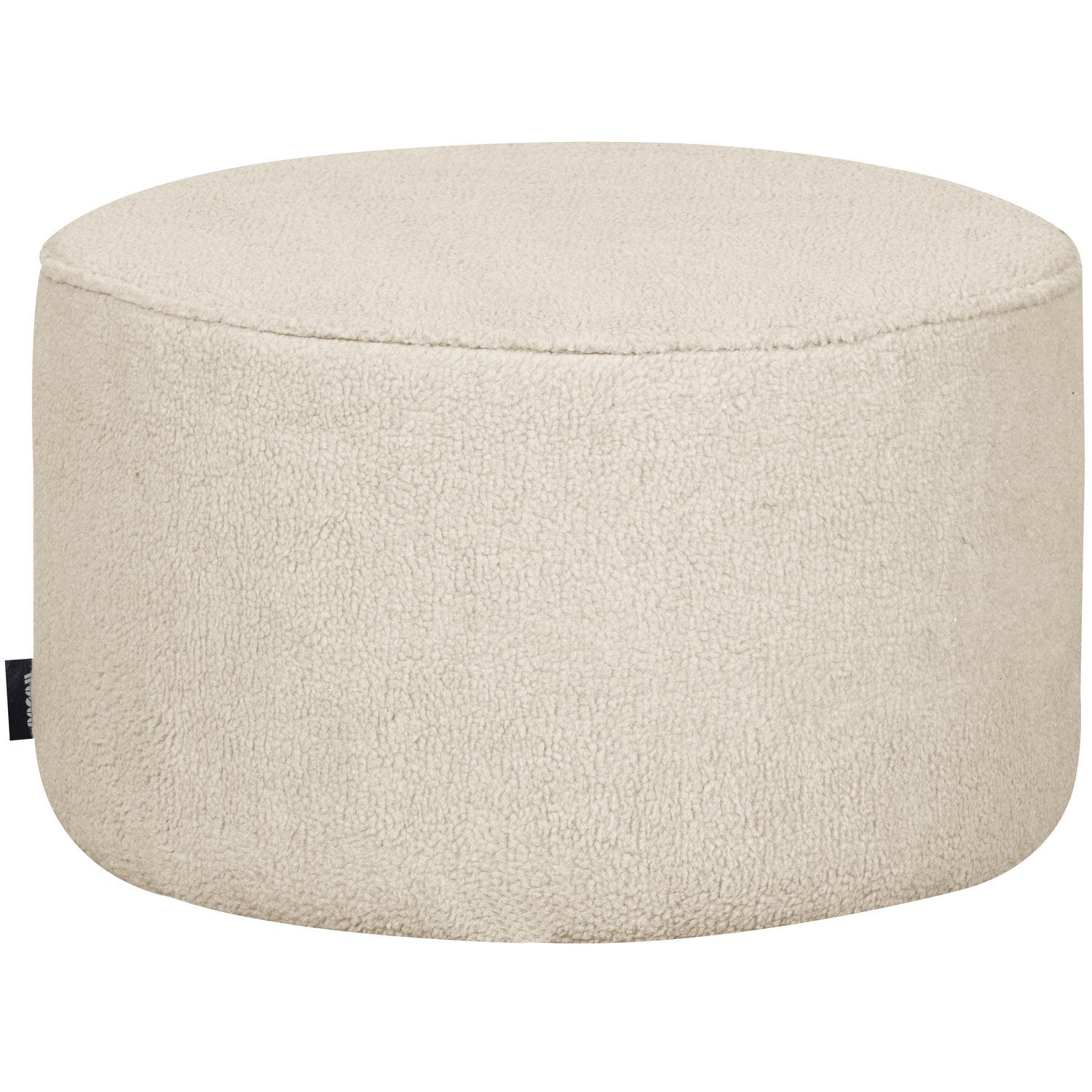 WOOOD Poef Sara Laag Boucle Creme 36Xo60