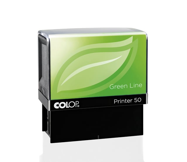 Tekststempel Colop 50 green line personaliseerbaar 7regels 69x30mm afbeelding