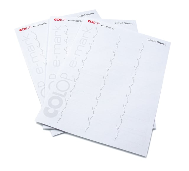 Label Colop E-mark 48x18mm 300 stuks wit afbeelding
