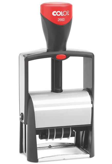 Woord-datumstempel Colop 2660 personaliseerbaar 37x58 afbeelding