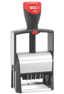 Woord-datumstempel Colop 2660 personaliseerbaar 37x58
