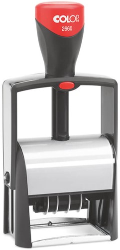 Woord-datumstempel Colop 2660 personaliseerbaar 37x58