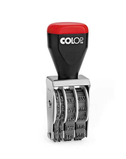 Datumstempel Colop 03000 band Nederlands rood afbeelding
