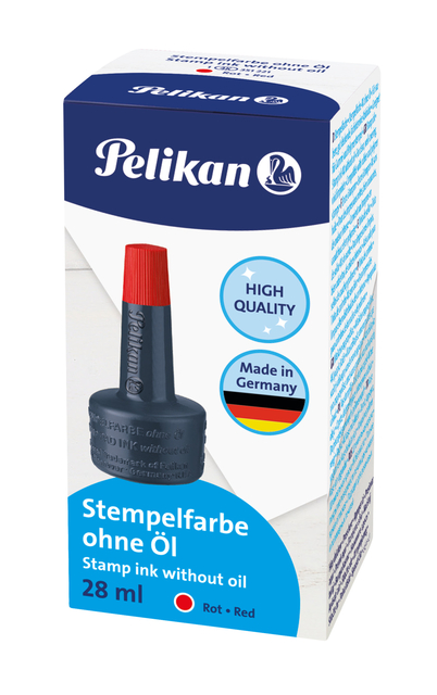 Stempelinkt Pelikan flacon 28ml rood afbeelding