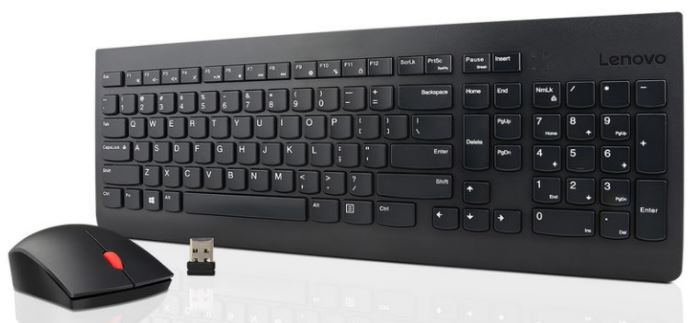 Lenovo 4X30M39469 toetsenbord Inclusief muis Universeel RF Draadloos Frans Zwart afbeelding