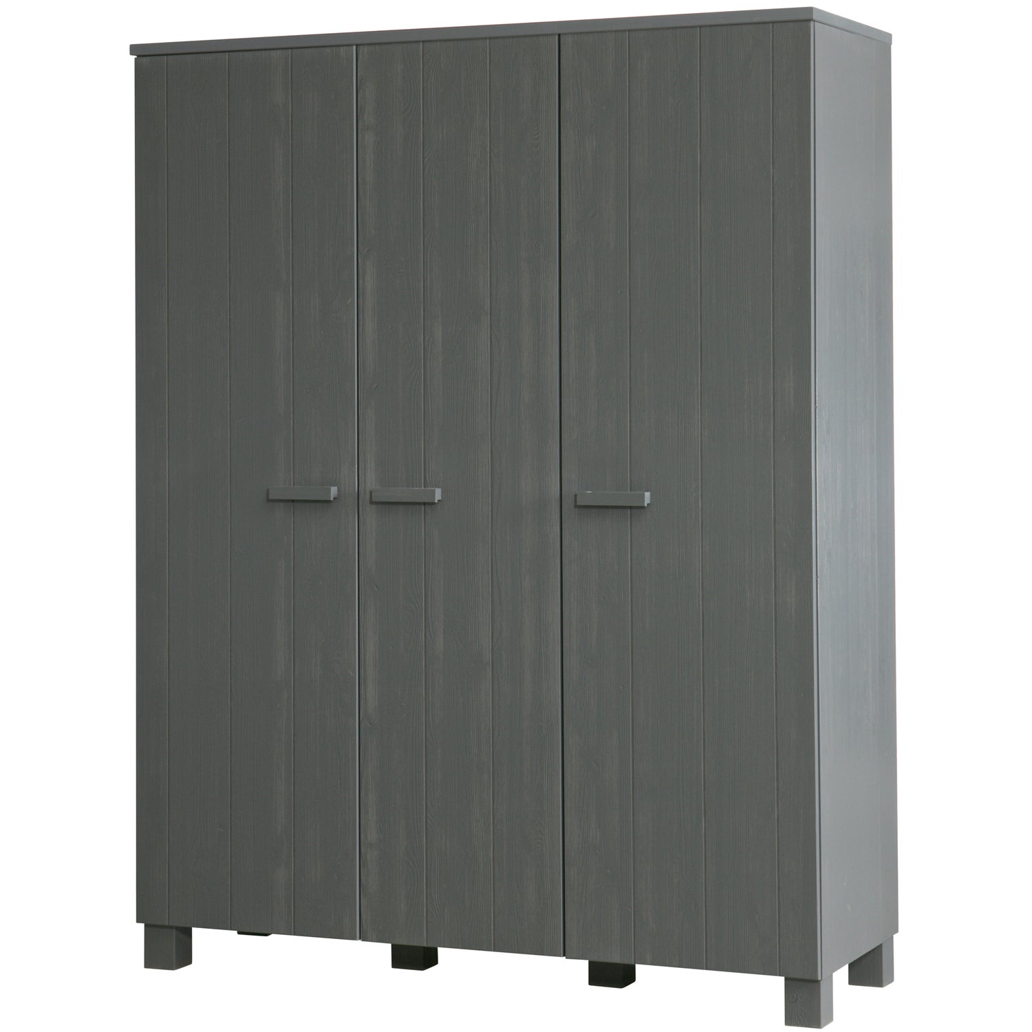 Kast Dennis 3-Deurs Grenen Steel Grey Geborsteld [Fsc] afbeelding