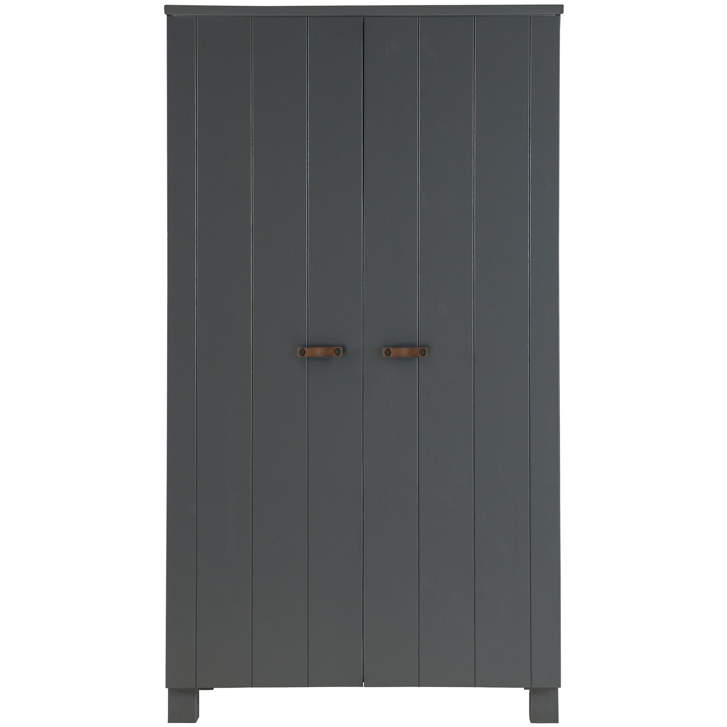 WOOOD DENNIS KAST LEREN GREEP GRENEN STEEL GREY [fsc]