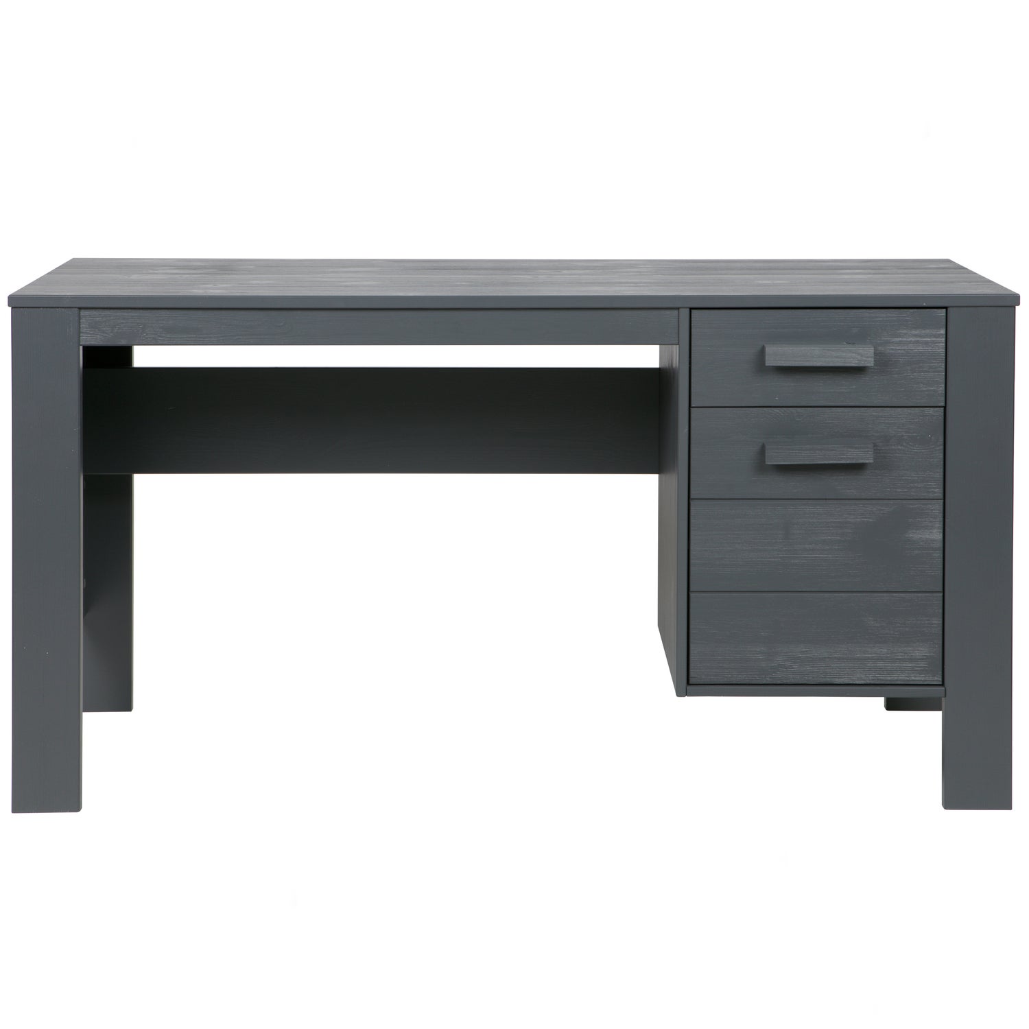 WOOOD Bureau Dennis Grenen Steel Grey Geborsteld [Fsc]