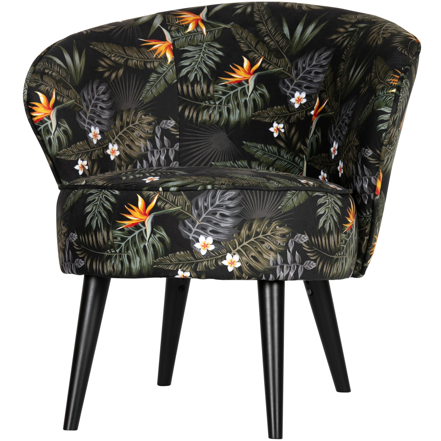 WOOOD Fauteuil Bo Fluweel Bloem Print
