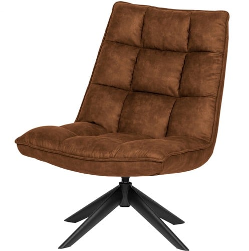 Draaifauteuil Jouke Kunstleer Cognac
