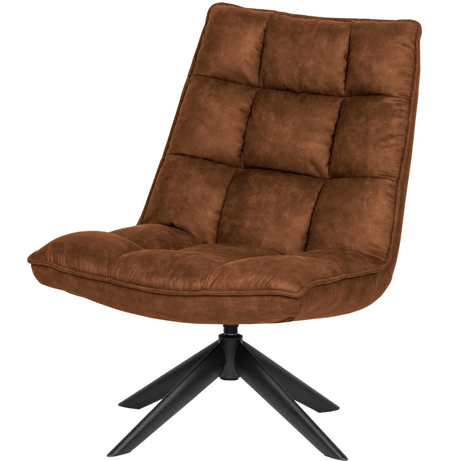Draaifauteuil Jouke Kunstleer Cognac afbeelding